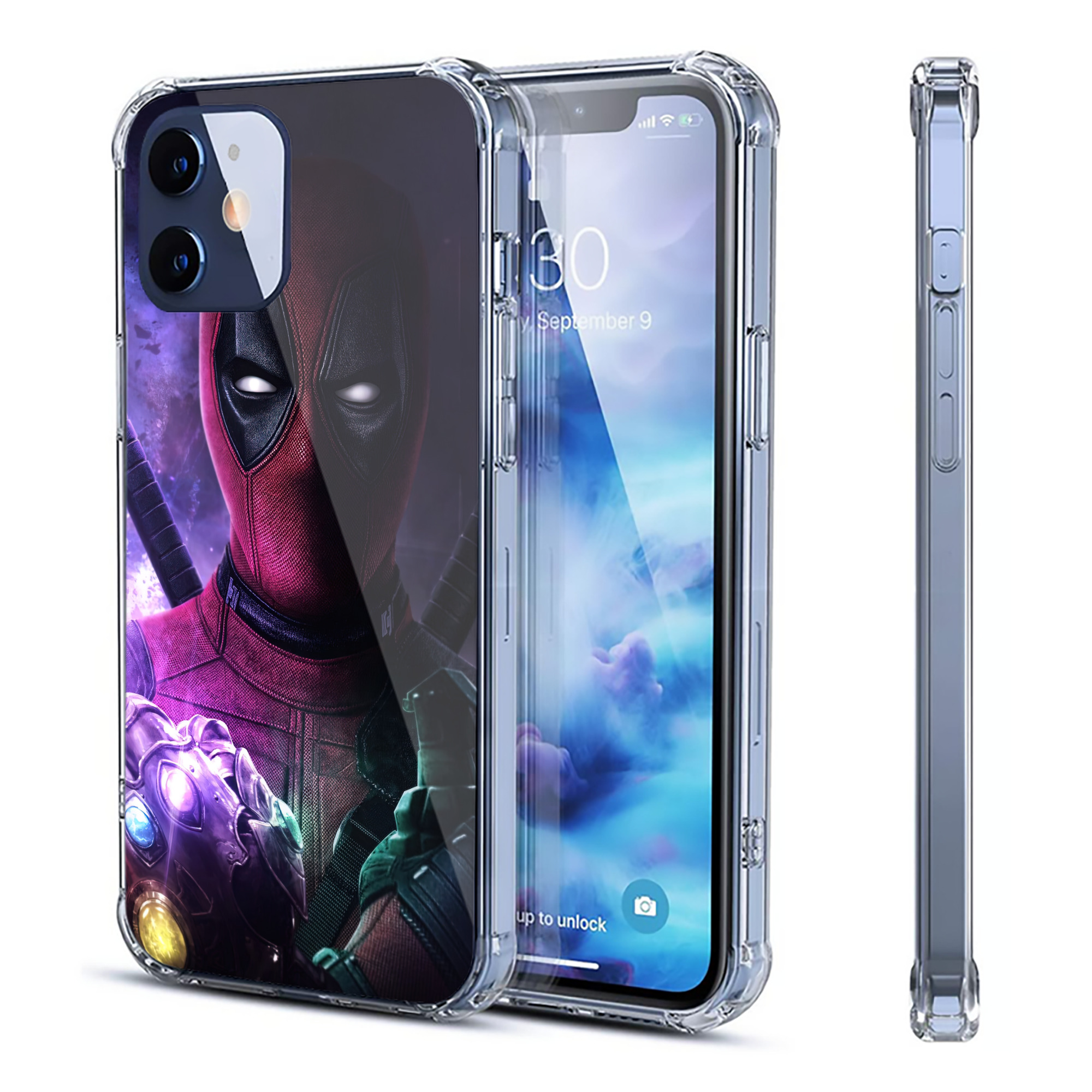 （画像用） Deadpool デッドプール 【iPhone 12シリーズ対応】透明スマホケース（クリアソフトケース）